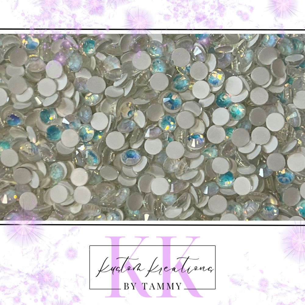 White Mocha Opal Glass Flatback Rhinestones 1440 CT