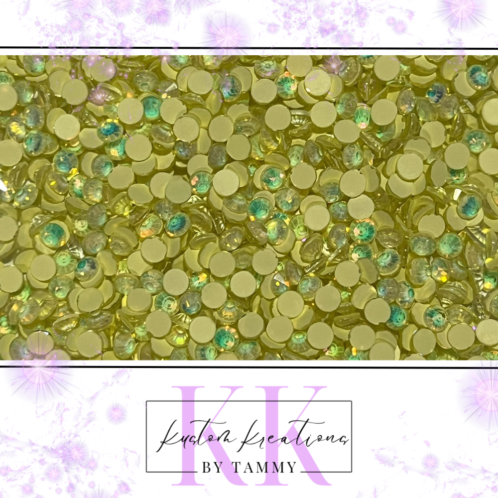 Light Yellow Mocha Opal Glass Flatback Rhinestones 1440 CT