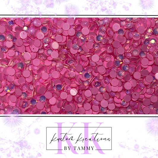 Pink Mocha Opal Glass Flatback Rhinestones 1440 CT