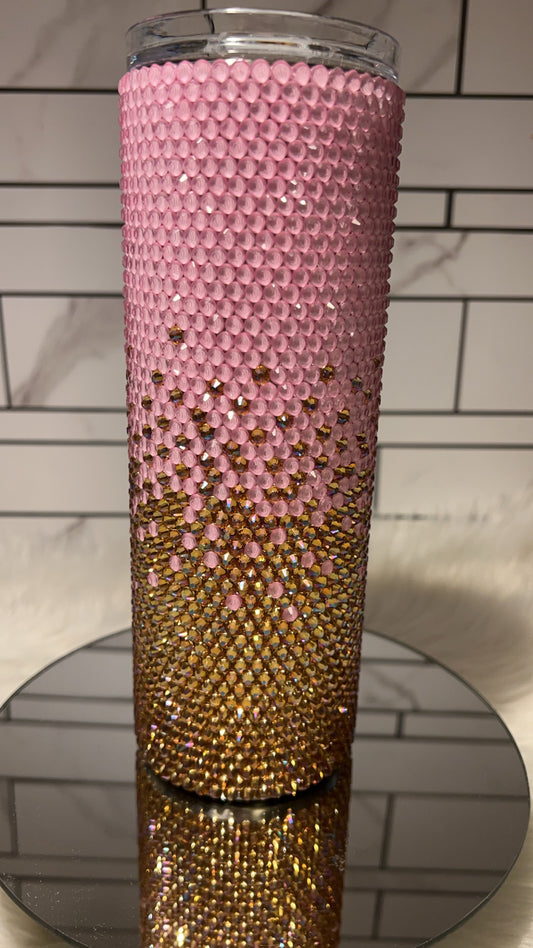 Pink/topaz ombre tumbler