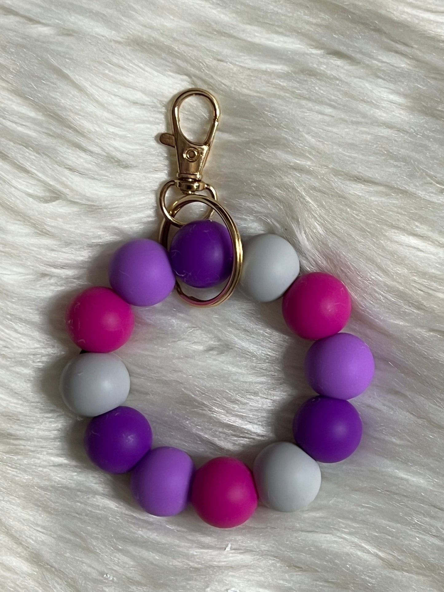 Mini silicone keychain wristlet