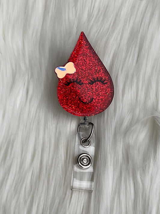 Blood drip badge reel