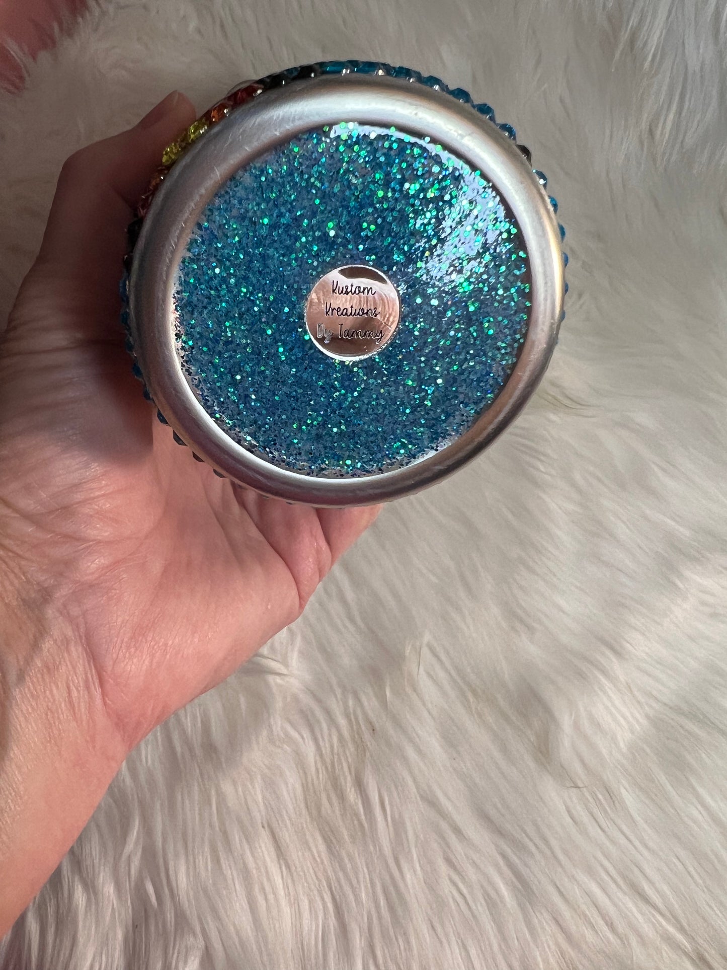 Aztec rhinestone tumbler