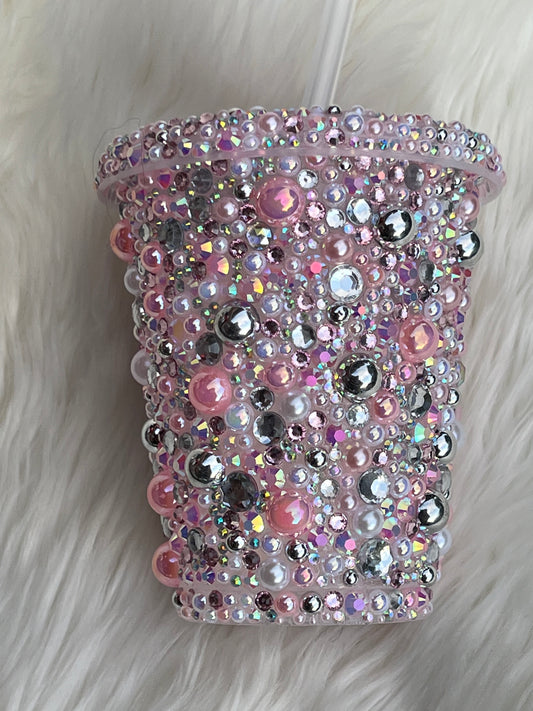 Pearl/rhinestone cold cup