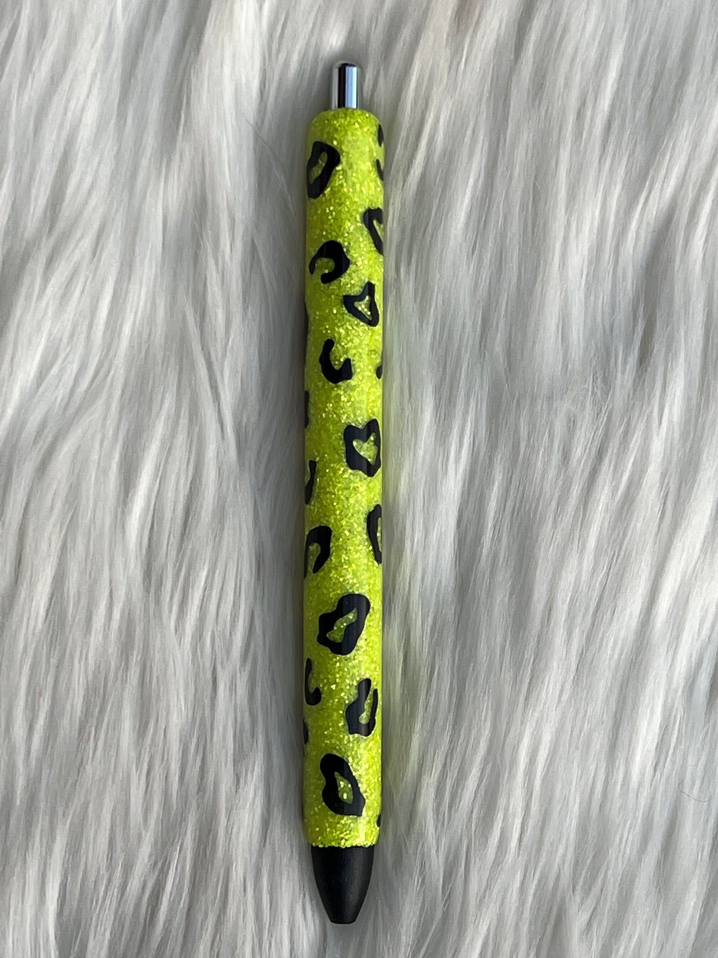 Neon green glitter pen